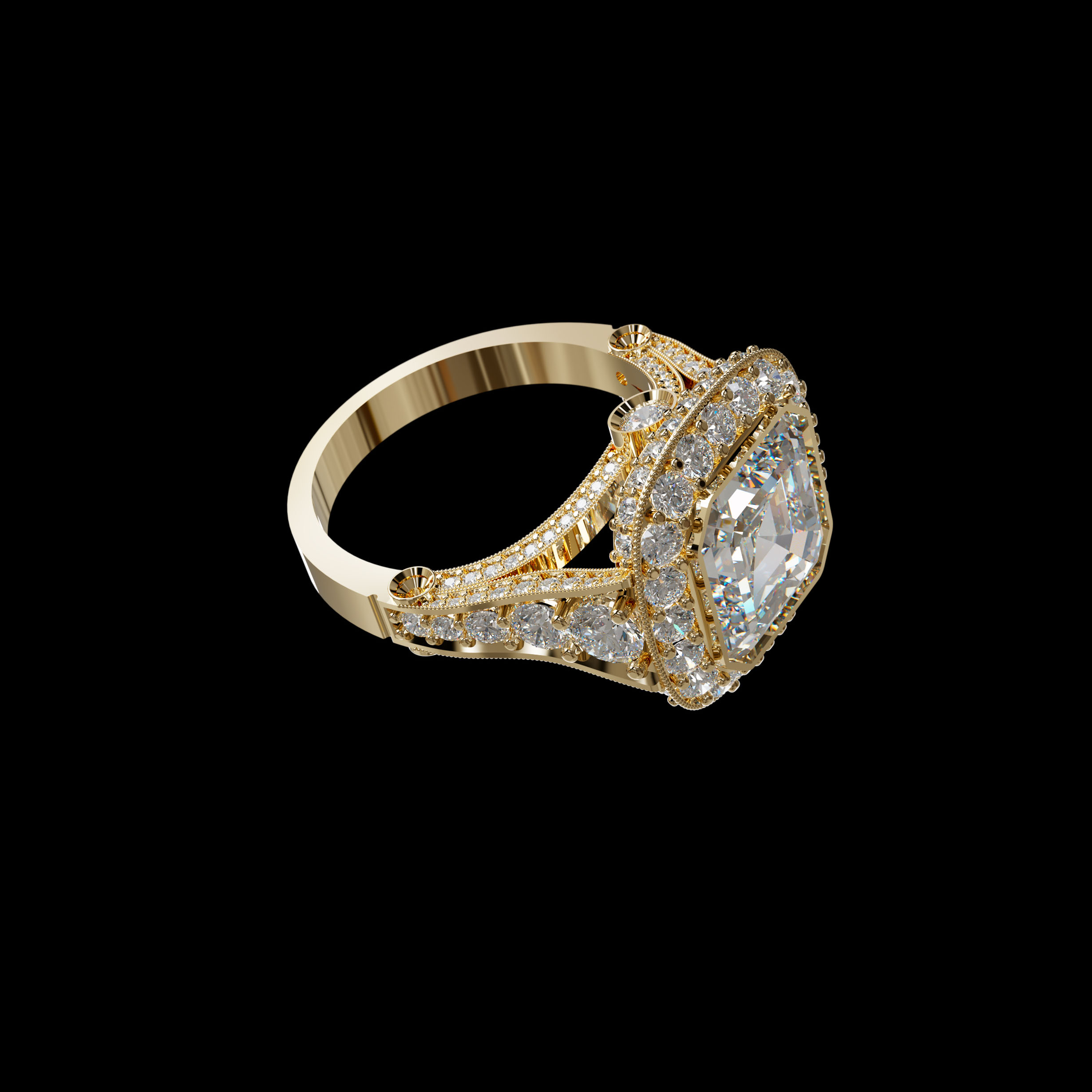 luxury engagement ring stl – sler016 luxury engagement ring stl – sler016