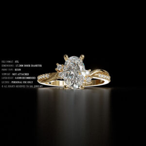 luxury engagement ring stl – sler018