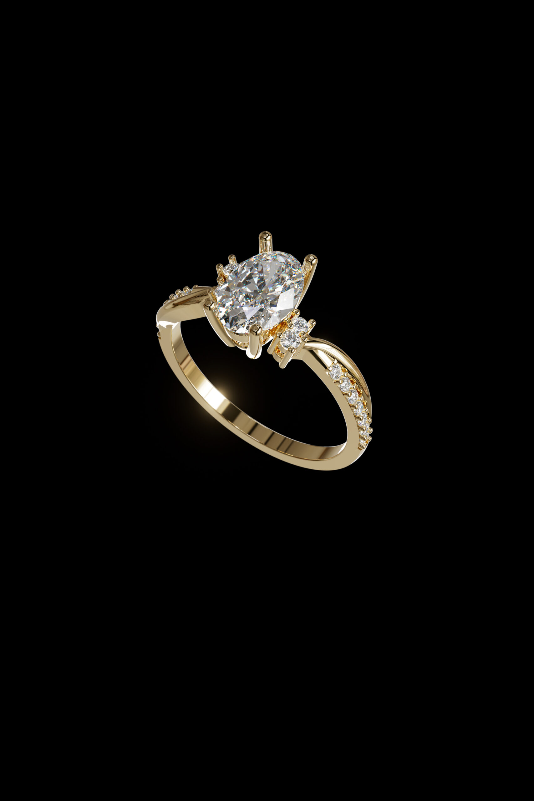 luxury engagement ring stl – sler018 luxury engagement ring stl – sler018