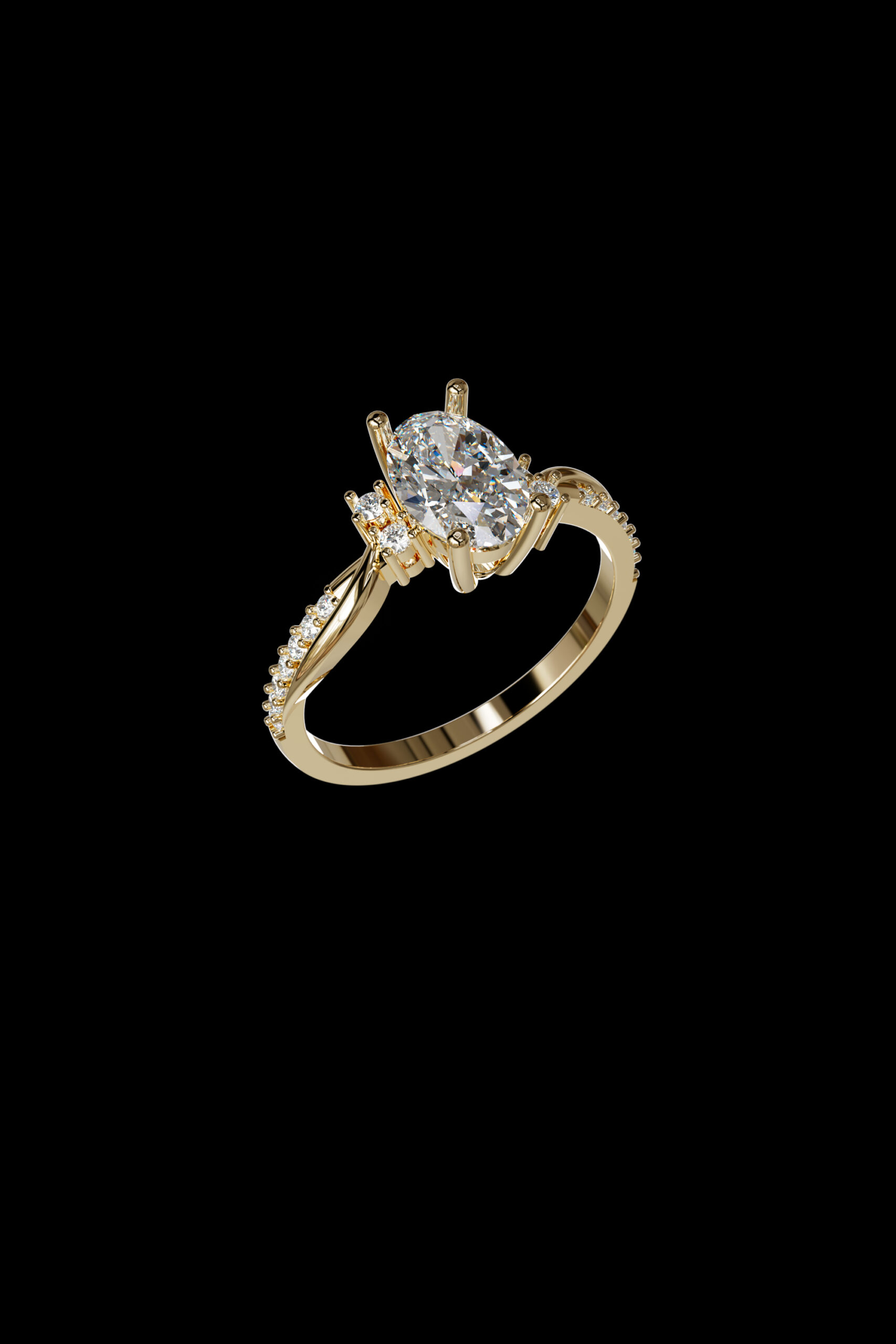 luxury engagement ring stl – sler018 luxury engagement ring stl – sler018