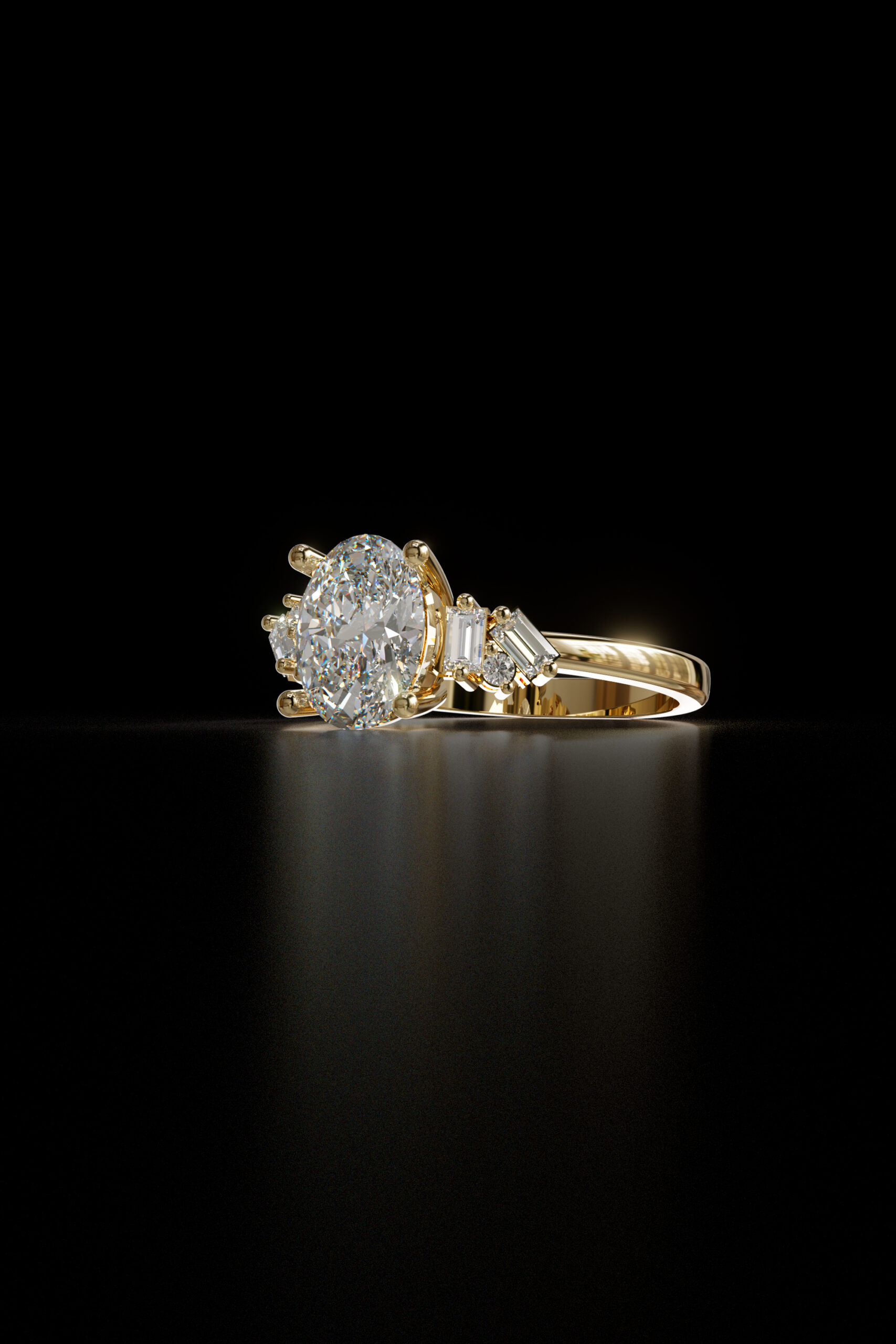 luxury engagement ring stl – sler001 luxury engagement ring stl – sler001