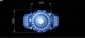luxury diamond men ring 001