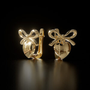 fancy heart earrings sl ear002