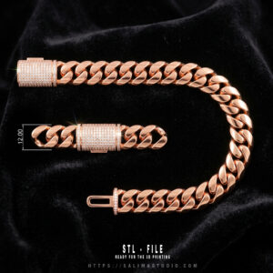 12mm cuban chain lock box full diamonds 01c