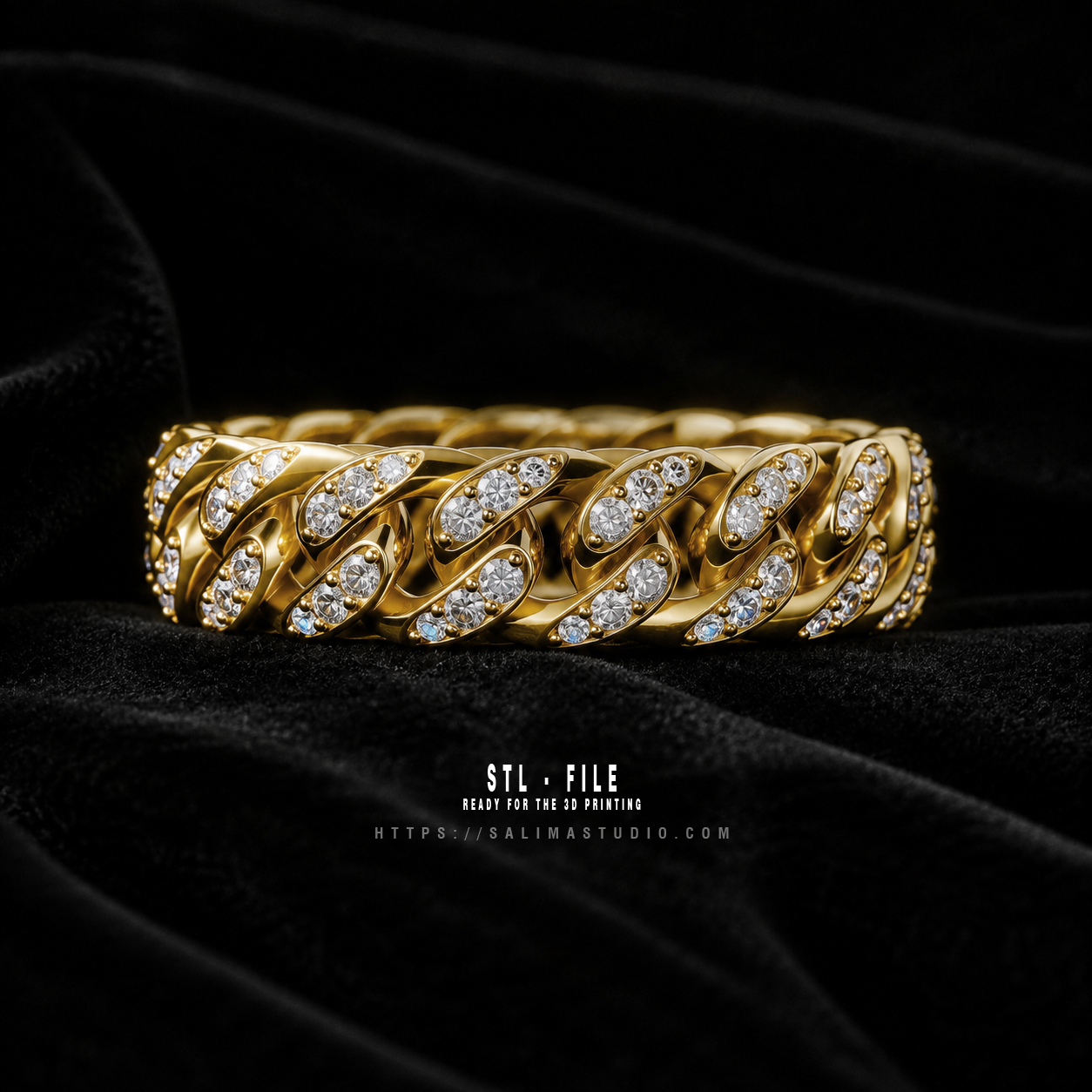 6mm gold diamond cuban ring preview01 6mm gold diamond cuban ring preview01