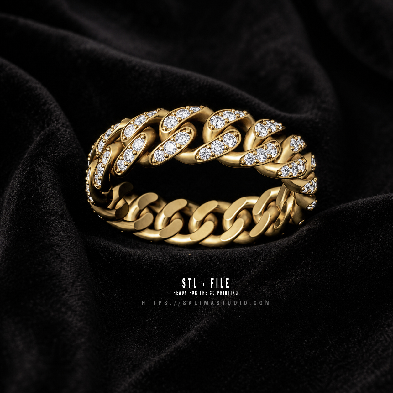 6mm gold diamond cuban ring preview04 6mm gold diamond cuban ring preview04