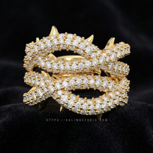 dragon claw ring for men iced out diamonds 01