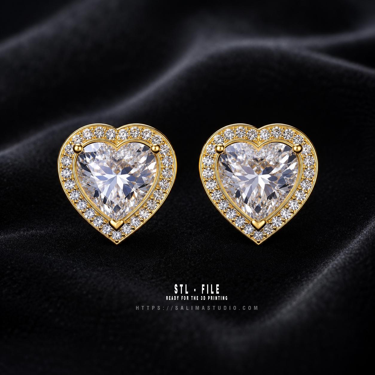 sal jewelry 002 heart stud earrings preview01 sal jewelry 002 heart stud earrings preview01