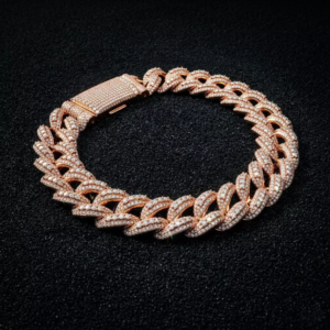 salima jewelry chain bracelet 18mm raised pointer cuban full lock box diamond preview 01