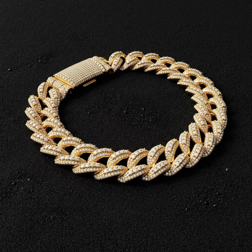 salima jewelry chain bracelet 18mm raised pointer cuban full lock box diamond preview 02 salima jewelry chain bracelet 18mm raised pointer cuban full lock box diamond preview 02