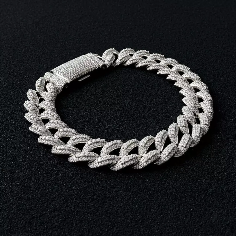 salima jewelry chain bracelet 18mm raised pointer cuban full lock box diamond preview 03 salima jewelry chain bracelet 18mm raised pointer cuban full lock box diamond preview 03