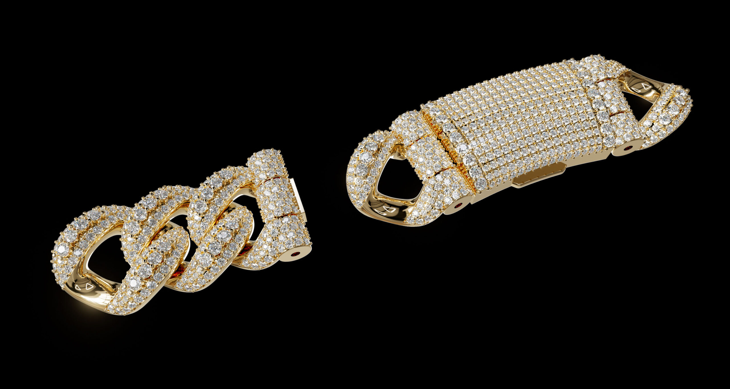 salima jewelry chain bracelet 18mm raised pointer cuban full lock box diamond preview 04 salima jewelry chain bracelet 18mm raised pointer cuban full lock box diamond preview 04