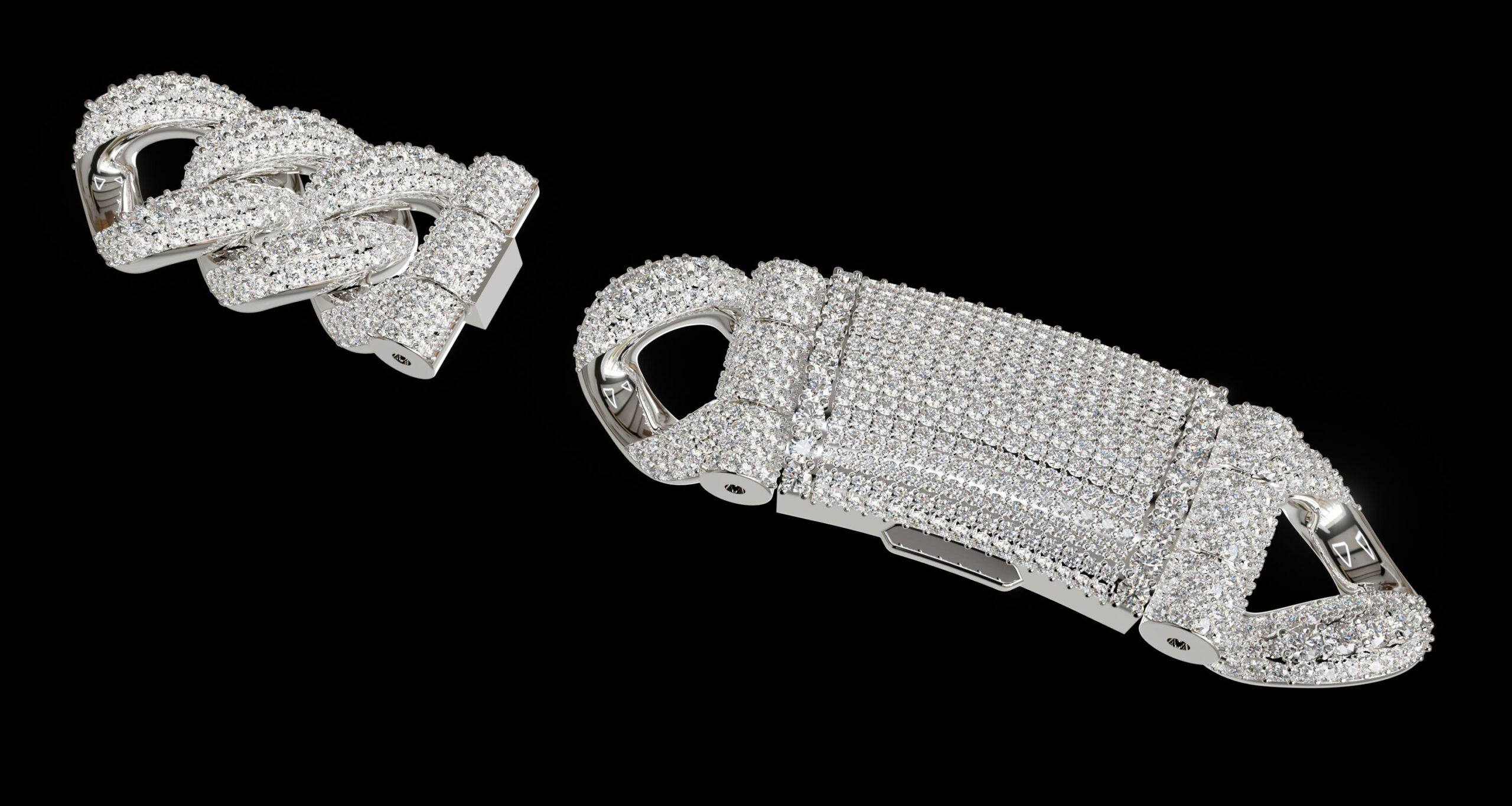 salima jewelry chain bracelet 18mm raised pointer cuban full lock box diamond preview 05 salima jewelry chain bracelet 18mm raised pointer cuban full lock box diamond preview 05