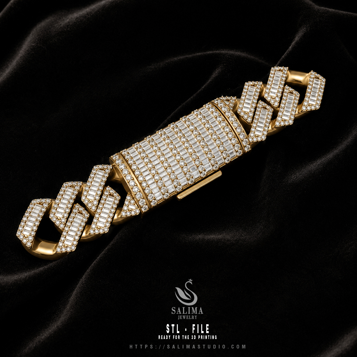 16mm diamond baguette cuban chain link bracelet necklace preview01 16mm diamond baguette cuban chain link bracelet necklace preview01