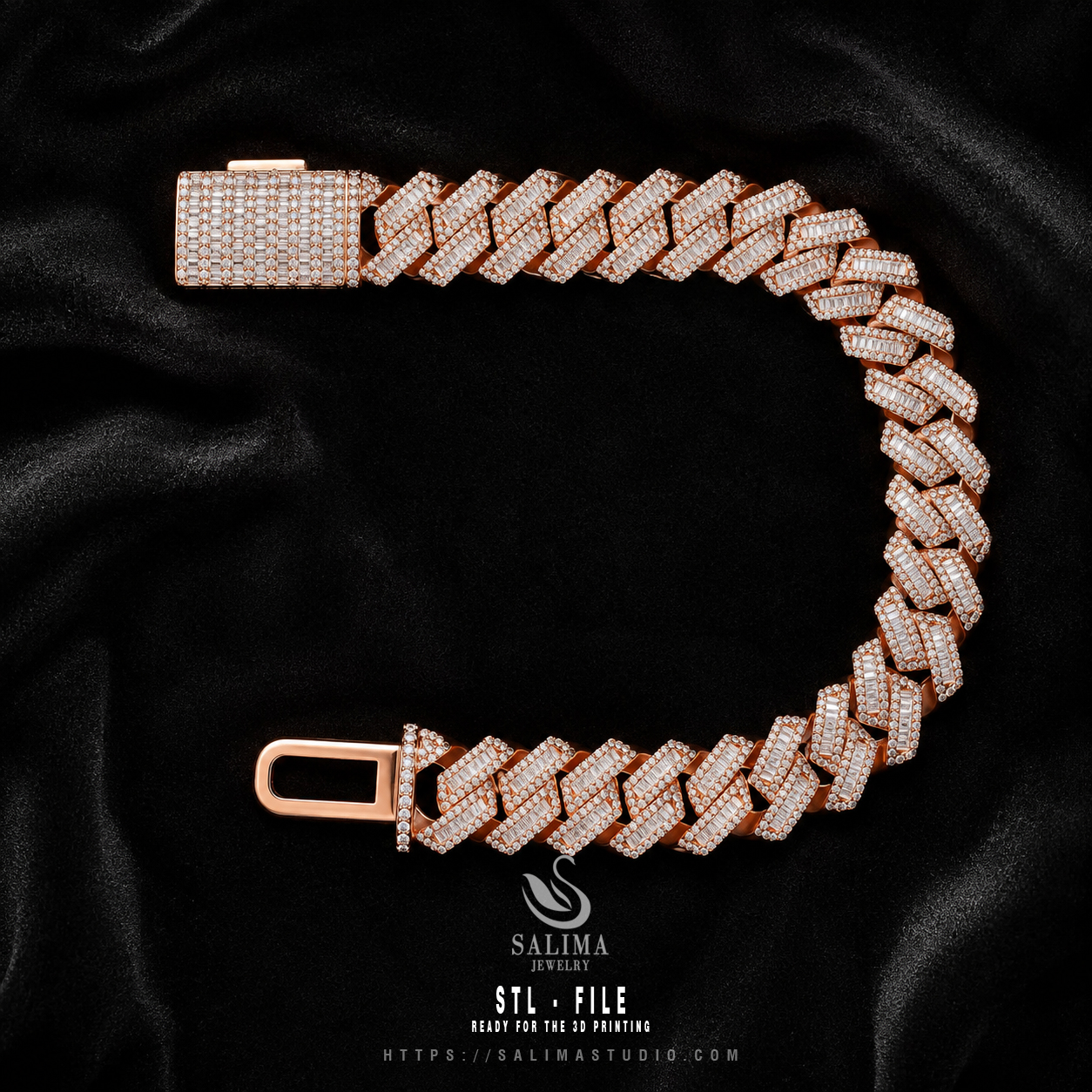 16mm diamond baguette cuban chain link bracelet necklace preview05 16mm diamond baguette cuban chain link bracelet necklace preview05