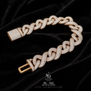 16mm ice out hip hop infinity miami cuban chain bracelet and necklace preview03