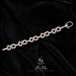 custom infinity link bracelet stl preview01