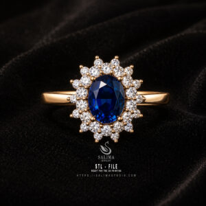 oval blue sapphire and diamond halo engagement ring slwr013 preview 01