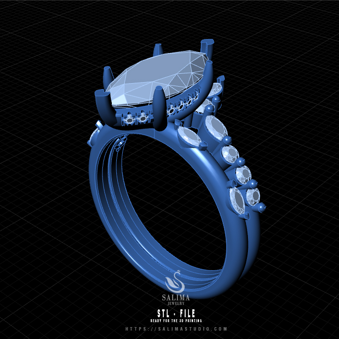 gold diamond pave engagement ring set salrs02 preview013 gold diamond pave engagement ring set salrs02 preview013