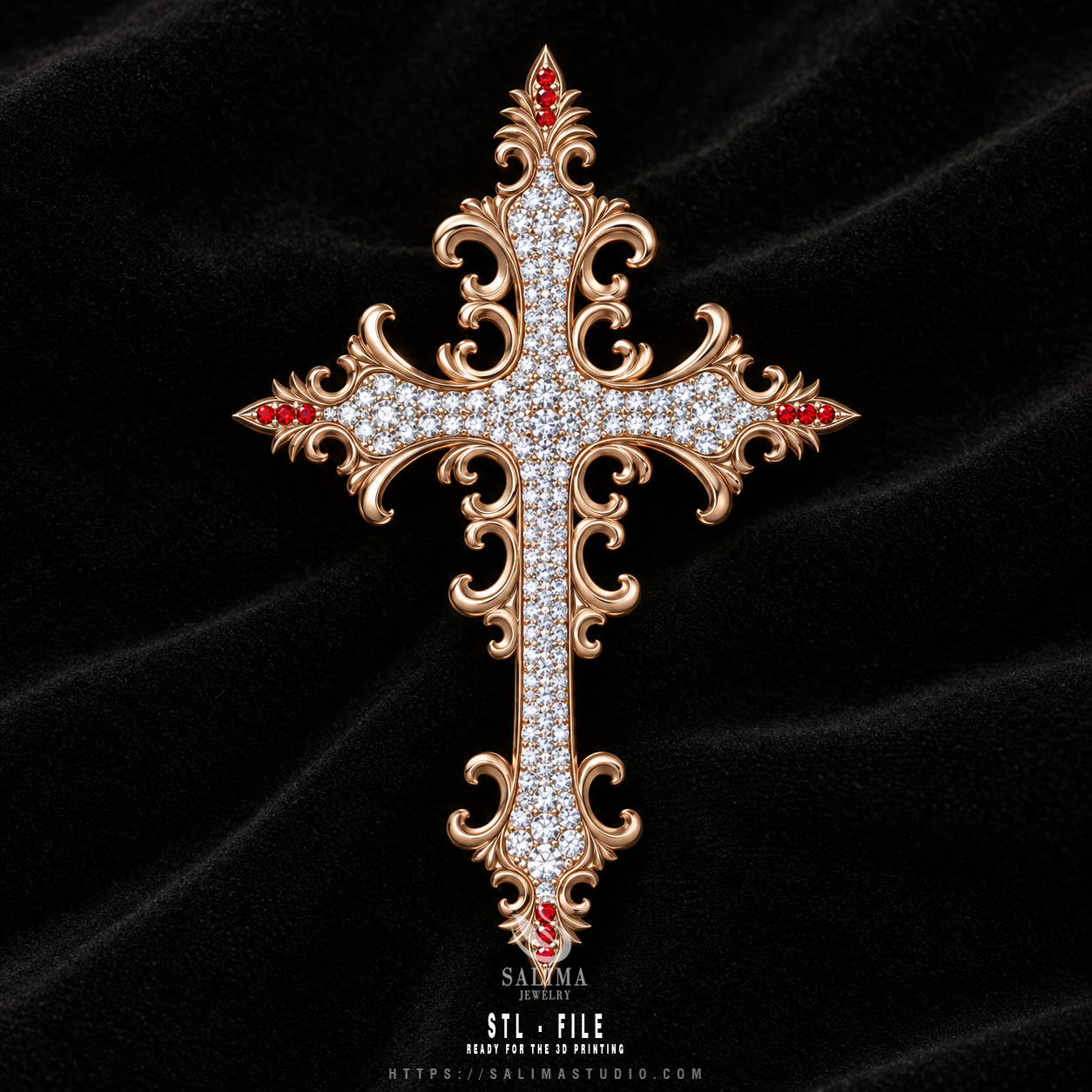 luxury cross pendant design–salima cross 006 preview01 luxury cross pendant design–salima cross 006 preview01
