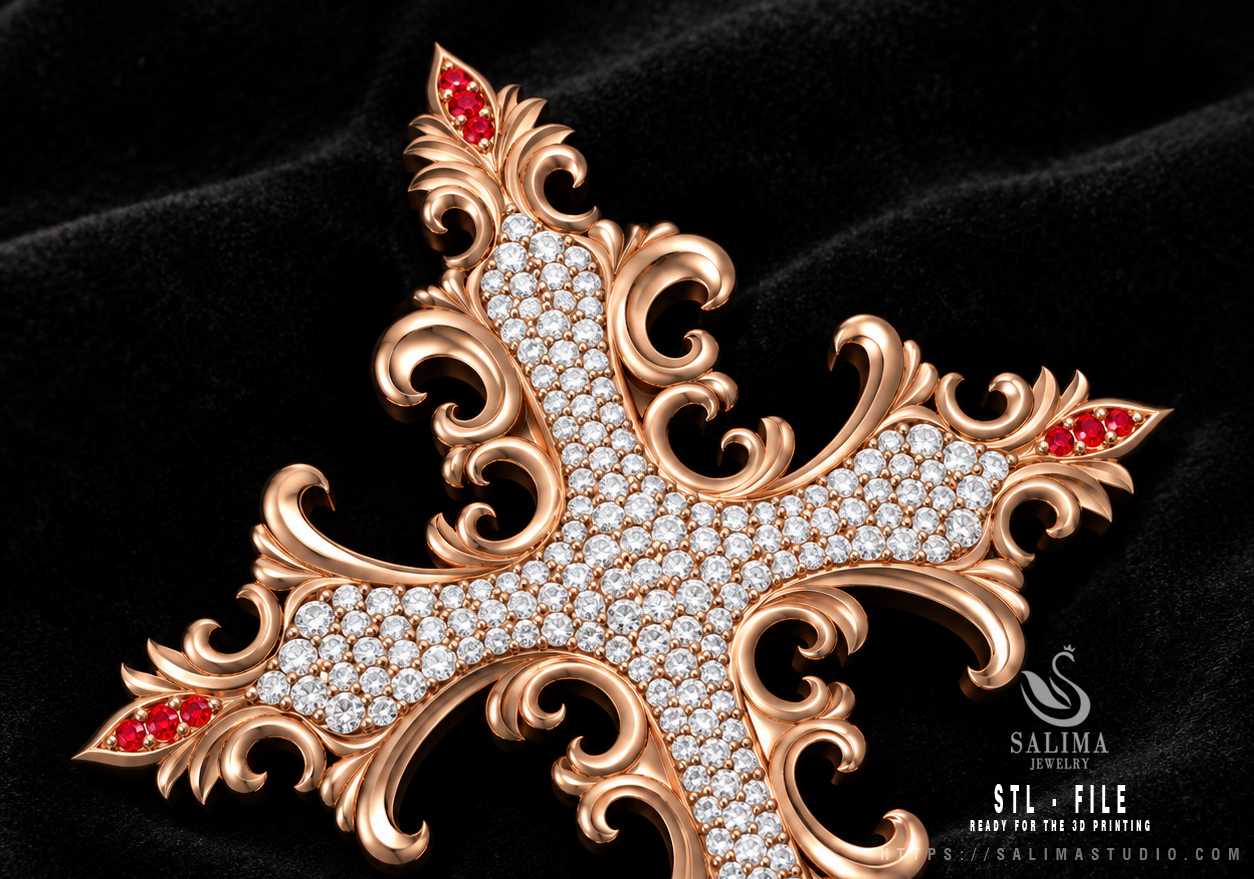 luxury cross pendant design–salima cross 006 preview02 luxury cross pendant design–salima cross 006 preview02